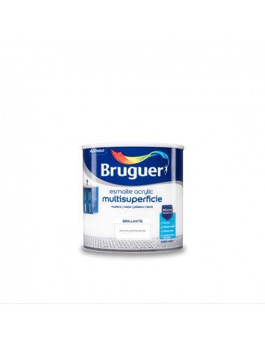 Esm.acrylique multisp.brillant blanc permanent 0,250l 5160638 bruguer