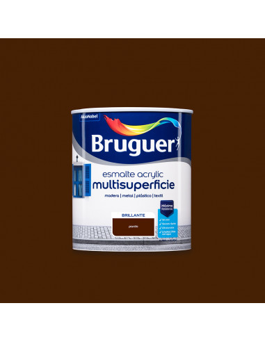 Esm.acrylique miltisp.brillant brun 0,750l 5057538 bruguer