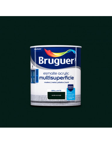 Esm.acrylique multisp.brillant vert 0,750l calèche 5057561 bruguer
