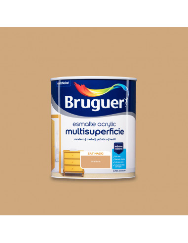 Esm.acrylique multisp.satiné noisette0,750l 5161509 bruguer