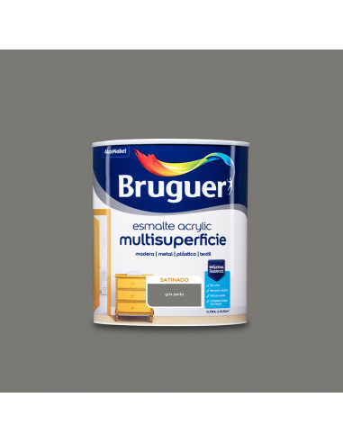 Esm.acrylique multisp.satiné gris perle 0,750l 5057463 bruguer