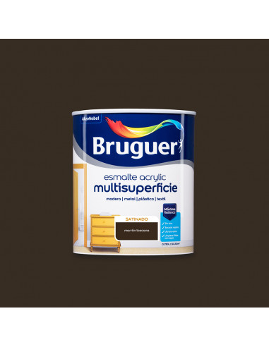 Esm.acrylique multisp. satiné brun toscane 0,750l 5057500 bruguer