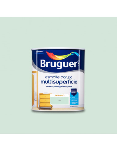 Esc.acrylique multisp.satiné mint 0,750l 5298031 bruguer