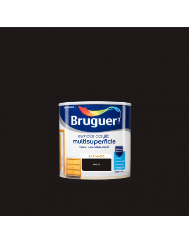 Esm.acrylique multisp. satiné noir 0,250l 5160679 bruguer