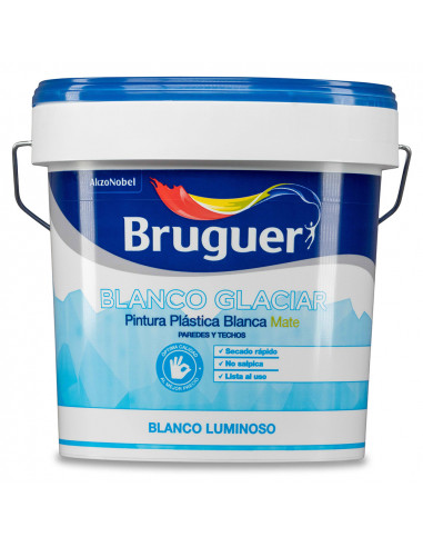 Peinture plastique intérieur blanc glacier mat 15l 5208048 bruguer