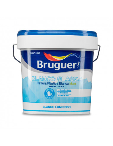 Peinture plastique intérieur blanc glacier mat 4l 5208049 bruguer