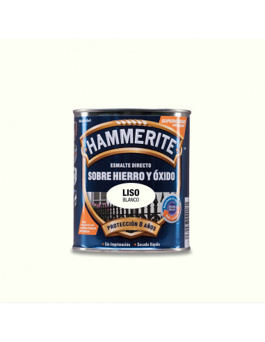 Hammerite laque metallique lisse blanc brillant 0.750l 5094130