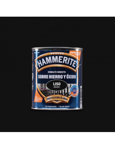 Hammerite laqué metallique lisse brillant noir 0.750l 5093791