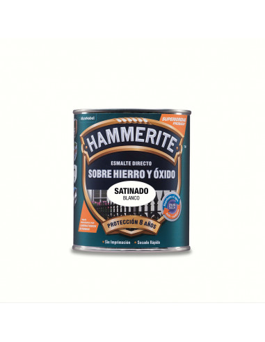 Hammerite laqué metallique satiné blanc 0,750l 5093743