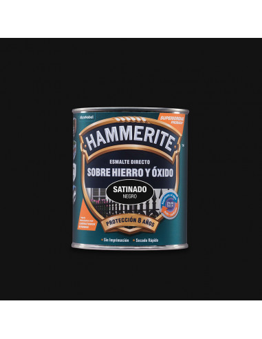 Hammerite laqué metallique satiné noir 0.750l 5093689