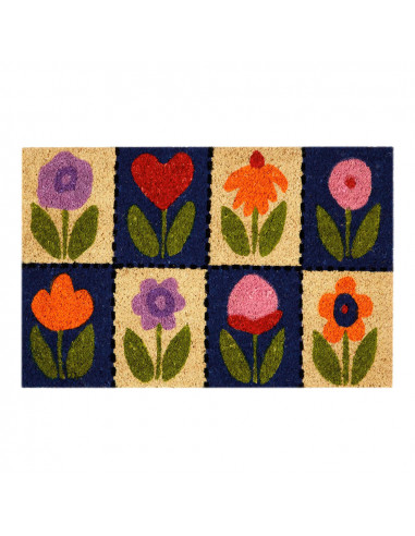 Paillason 60x40cm modèle fleur edm