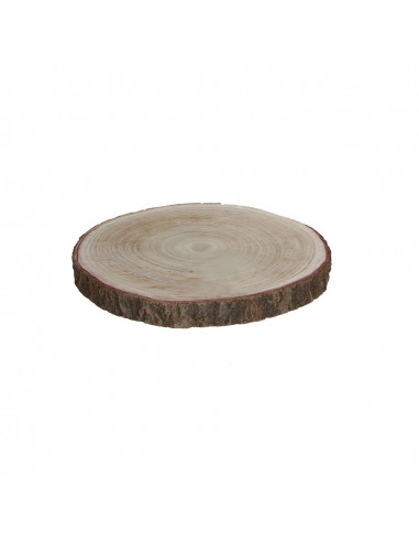 Base decorative tronc en bois hauteur 3 cms