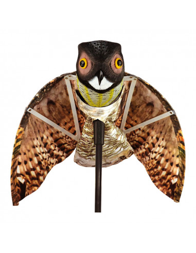 Chouette combat les oiseaux. avec ailes 80x65cm multicolore. edm