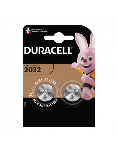 Micro pile lithium button duracell cr2032 (emballage 2 unit) ø20x3,2mm