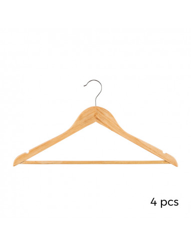 Pack de 4 cintres en bois.