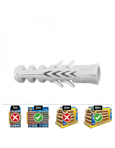 Caisse de 50 chevilles nylon 10 nf din/ref nf celo.