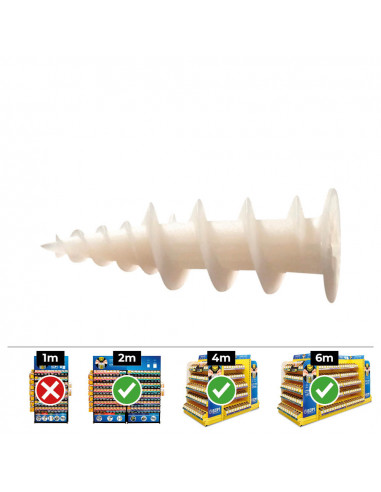 Boite de 50 chevilles nylon pour carton-platre ref. gkd celo