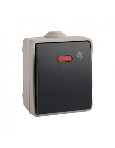 Bouton-poussoir lumineux étanche ip54 (rétractable) solera 3320il