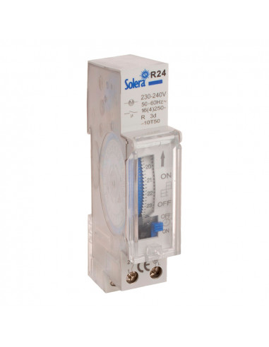 Interrupteur horaire 24 heures analogique. solera r24