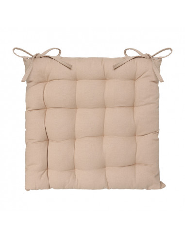 Coussin chaise de style galette, 38x38cm - beige.