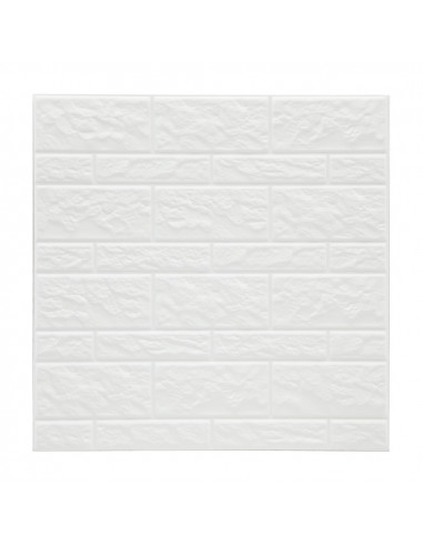 Pack 2 stickers imitation mur couleur blanc 30 x 30 cms.