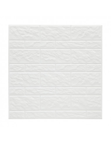 Pack 2 stickers imitation mur couleur blanc 30 x 30 cms.