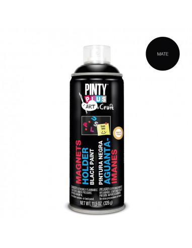 Peinture en aérosol pintyplus art&craft 520cc peinture pour aimants noir pi104