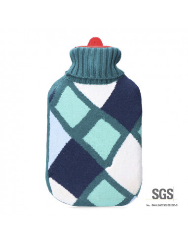Sac à eau chaude carreaux couleurs marines 2 l