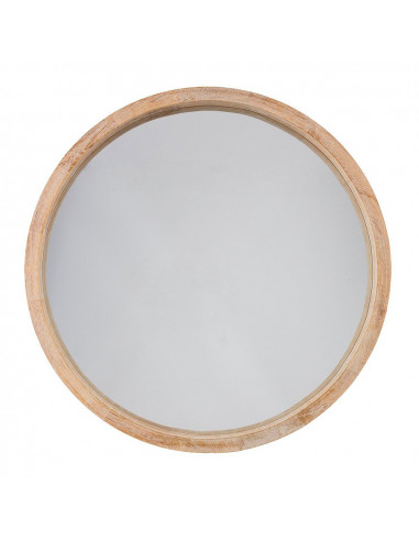 Miroir forme ronde couleur naturel - diam 50 cms.