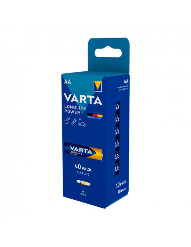 Pile varta longlife power aa - lr06 (pack 40 unit en vrac) 6x5x14cm