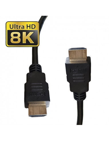 Connexion hdmi 2.1 10k: 60hz/4k: 120hz haute qualité 1m