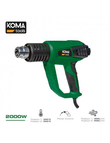 Décapeur electrique 2000w 26,5x20,6cm koma tools