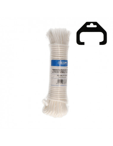 Écheveau tressé polypropylène étendoir 15mts blanc. edm
