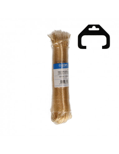 Écheveau cable d'acier plastifié 25 mts - or edm