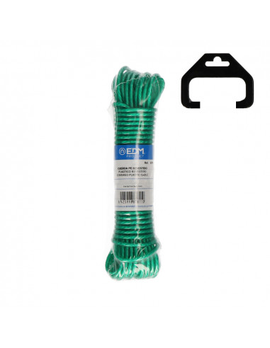 Écheveau plastique revetu 10 mts vert edm