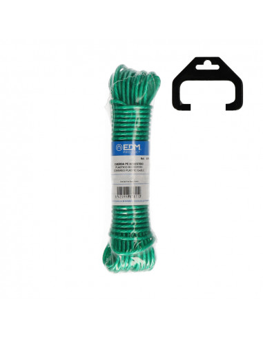 Écheveau plastique revetu 25mts vert edm