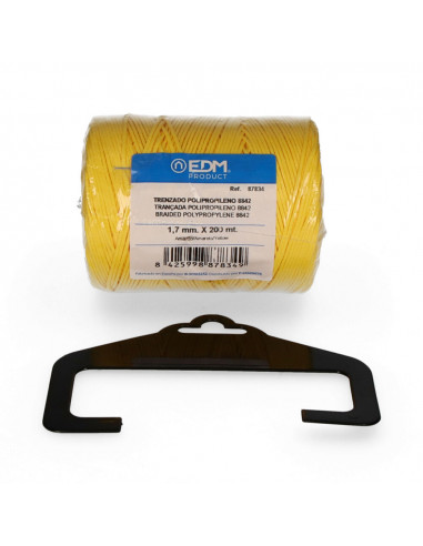 Bobine de polypropylène tressé 8842 200mts - jaune edm