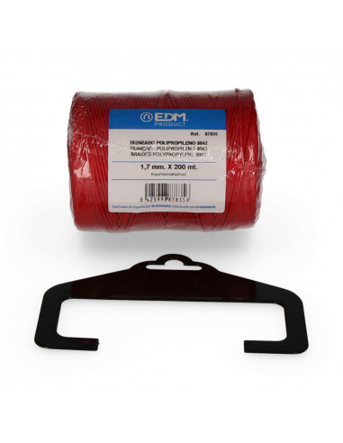 Bobine de polypropylène tressé 8842 200mts - rouge edm