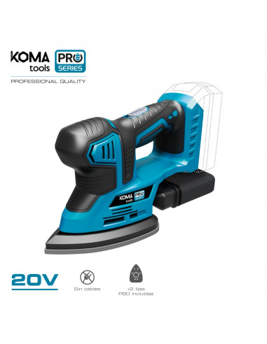 Ponceuse type souris 20v (sans batterie et chargeur) 20.4x15.5cm batterie koma tools pro series koma tools pro series battery