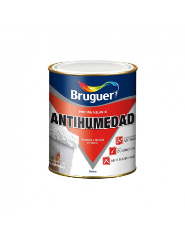 Peinture anti-humidité blanc mat 0.75l bruguer 5056558