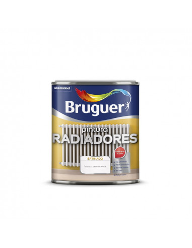 Vernis radiateurs blanc satiné 0.75l - 5057076 bruguer.