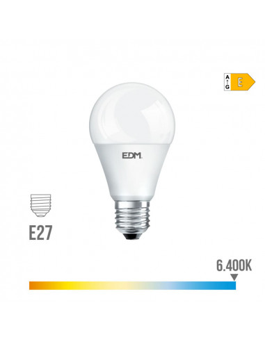 Ampoule led standard e27 17w 1800lm 6400k lumière froide ø6,5x12,5cm edm