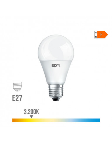 Ampoule led standard e27 17w 1800lm 3200k lumière chaud ø6,5x12,5cm edm