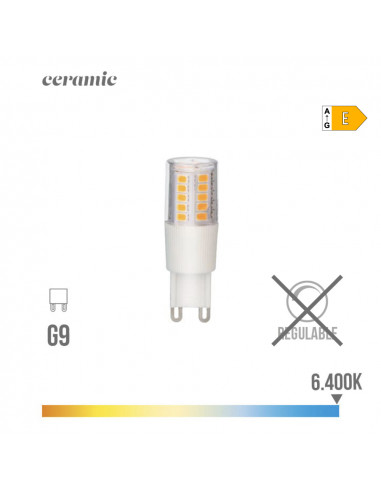 Ampoule led g9 5.5w 650lm 6400k lumière froide culot céramique ø1.8x5.4cm edm