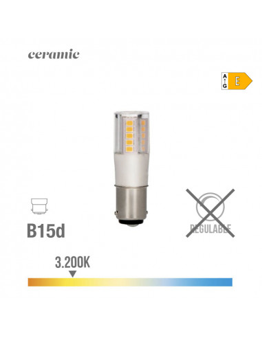 Ampoule led baionnette b15d 6w 700lm 3200k lumière chaude ø1.7x5.7cm edm