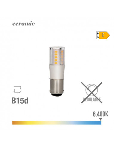 Ampoule led baionnette b15d 6w 700lm 6400k lumière froide ø1.7x5.7cm edm