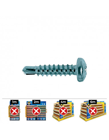 Vis autoperceuse bombée phillips din / ref 7504n 3.5 x 32 zinc - boite de 250pcs