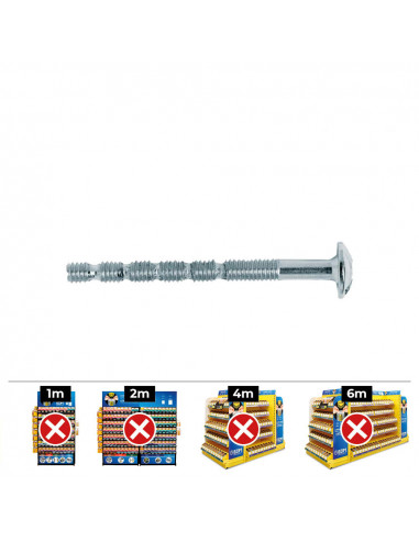 Boite de 250pcs vis filetage metrique cortable din / ref tirm 4 x 45 nickelé - celo