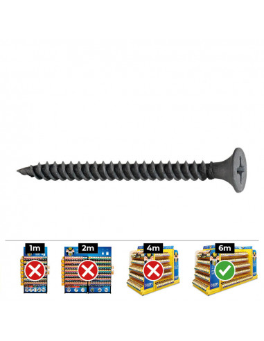 Boite de 1.000pcs vis de fixation placoplatre - metal , ssf 3.9 x 35 phosphaté - celo