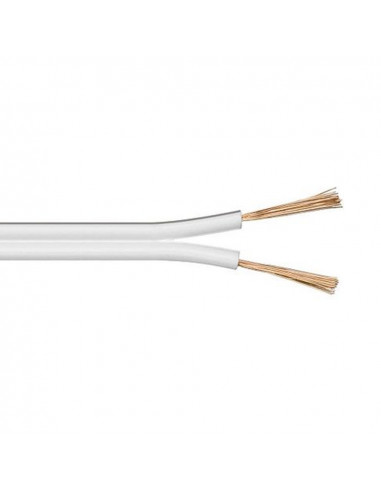 Câble parallel audio blanc et gris 2x1,5mm euro/mts (petite bobine ø200x80mm)